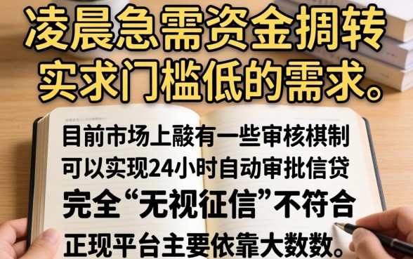 凌晨能下款的口子2026，理出五个快速下款无视征信的软件