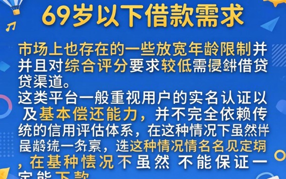 65岁内的借钱平台有哪些，罗列五个无视综合评分不足必下款口子