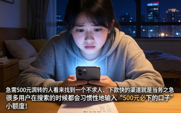 500元必下款的口子，条列5个不查流水的小额度贷款平台