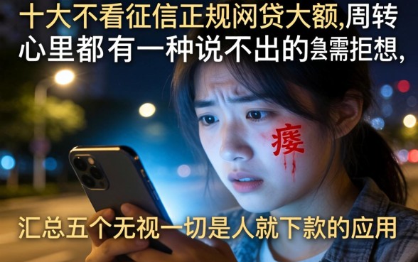 十大不看征信正规网贷大额,汇总5个无视一切是人就下款的app