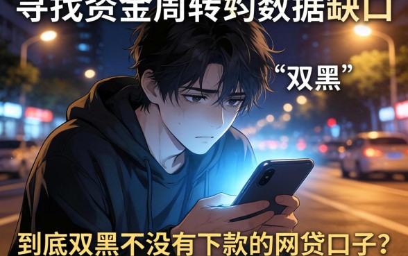 双黑能下款的网贷口子吗，整理5个新号易贷速审秒下款app