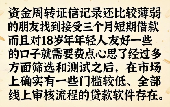 三个月的网贷口子，遴选五个18岁借款神器快速下款软件