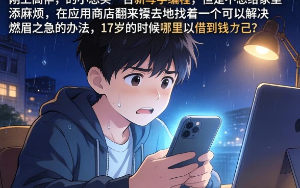 17岁在哪里能借钱呢,整理5个APP容易借款1万块的软件