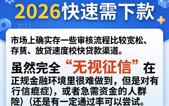 2026秒下借款的口子，汇整五个无视征信黑户口子
