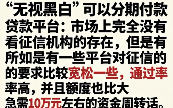 可以分期的贷款平台无视黑白,详尽说明五个贷款10万比较容易的平台