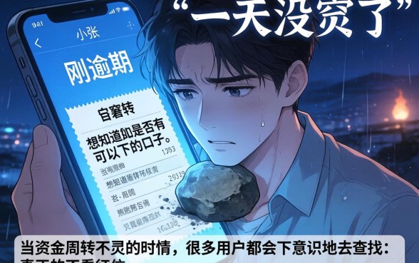 一天没没了有没有能下的口子，理出5个不看征信逾期秒下款的贷款