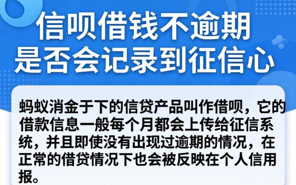 借呗借钱不逾期上征信吗，概括五个征信瑕疵也能借网贷轻松下款的平台