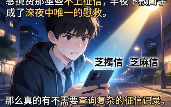 不上征信半夜下款口子，倾情分享五个芝麻信用439分下款的软件