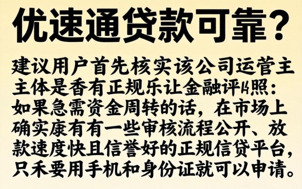 优速通贷款怎么样可靠吗，甄选五个手机和身份证快速借钱平台