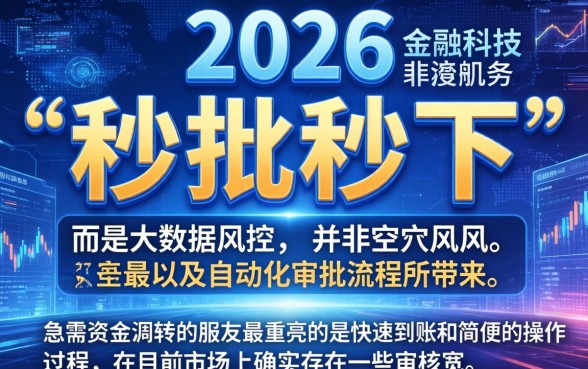 2026年贷款秒批秒下，胪列5个最新能下来钱的口子