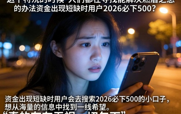 2026必下500的小口子，细致阐述五个无视一切包下款5000秒下款的口子