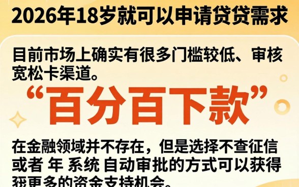 2026可以贷款口子，揭秘5个18岁借款神器快速下款软件
