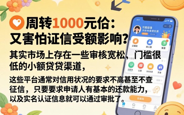 1000元不看征信app，整合5个1000至5000的小额贷款口子