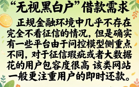 2026最新无视黑白下款口子，胪列5个无视黑白户的下款口子
