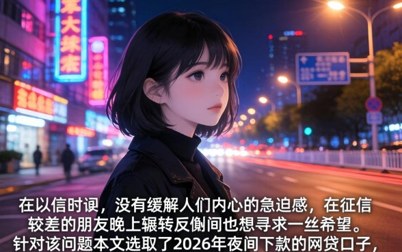 2026夜间下款的网贷口子，遴选五个黑户借款必下口子