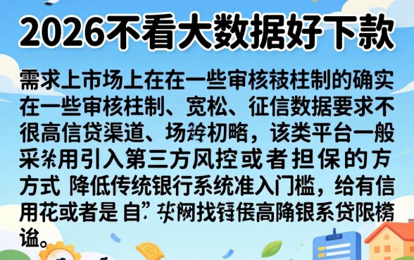 2026不看大数据好下款，汇整五个无视双黑能下的分期贷