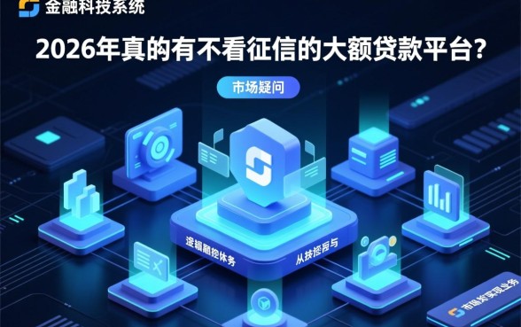 2026年真的有不看征信的大额贷款平台吗,能下款吗? 2026年真的有不看征信的大额贷款平台吗