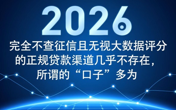 2026不查征信大数据花了能下款吗