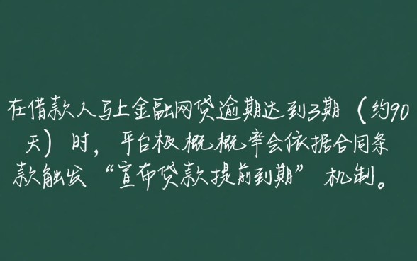 马上金融网贷逾期几期会把分期全部还清,逾期多久会要求全额还款? 马上金融网贷逾期几期会把分期全部还清