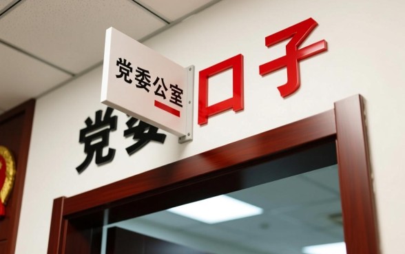 党委口子下挂的牌子字体用黑色还是红色