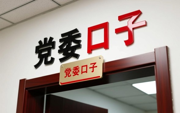 党委口子下挂的牌子字体用黑色还是红色