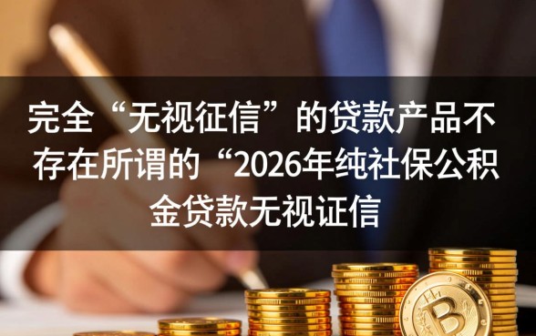 2026年纯社保公积金贷款无视征信吗