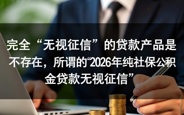 2026年纯社保公积金贷款无视征信吗