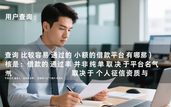 比较容易通过的小额的借款平台有哪些