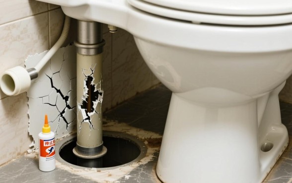 装马桶的下水道里切了个口子怎么处理