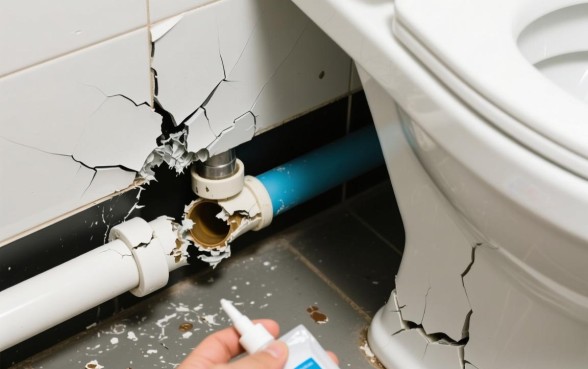 装马桶的下水道里切了个口子怎么处理