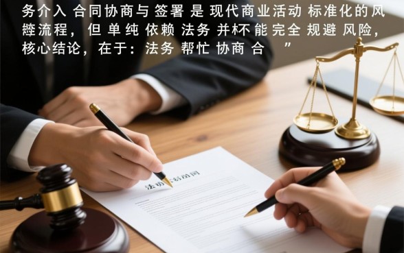 法务帮忙协商签了合同靠谱吗