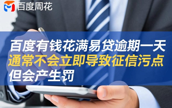 百度有钱花满易贷逾期一天会怎么样