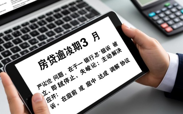 房贷逾期3个月被银行起诉怎么解决