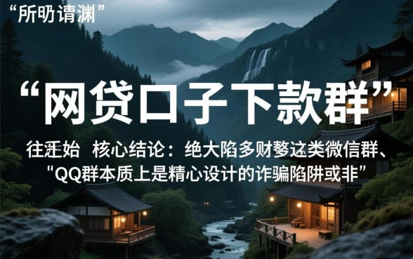 网贷口子下款群有哪些风险需要注意