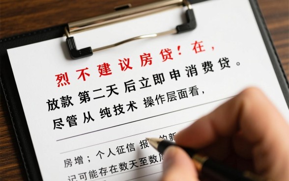 房贷放款后第二天就借消费贷可以吗