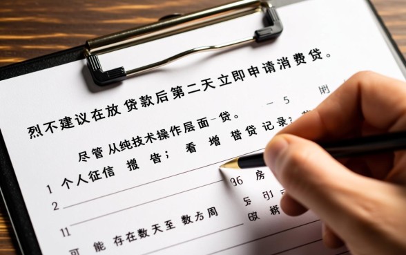 房贷放款后第二天就借消费贷可以吗