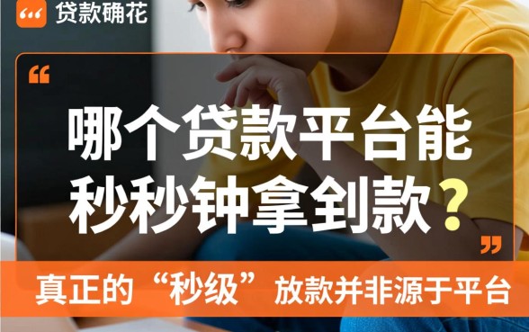 哪个贷款平台能让你秒秒钟拿到款,正规秒批贷款平台有哪些 哪个贷款平台能让你秒秒钟拿到款