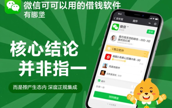 微信可以直接用的借钱软件有哪些