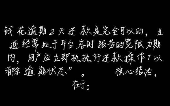 有钱花逾期2天还款可以吗怎么办