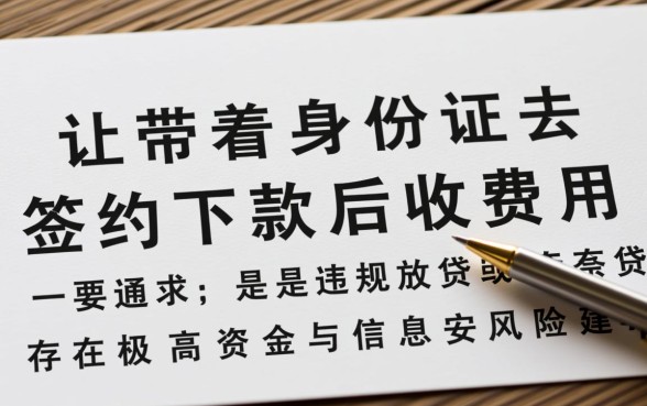 贷款下款后收费用是真的吗,带身份证签约下款后收费 贷款下款后收费用是真的吗