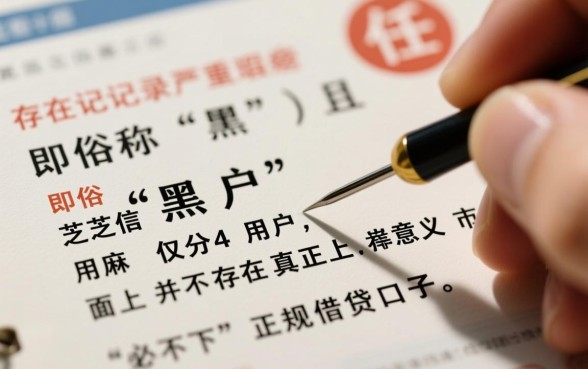 黑户芝麻分4未知未知必下的口子