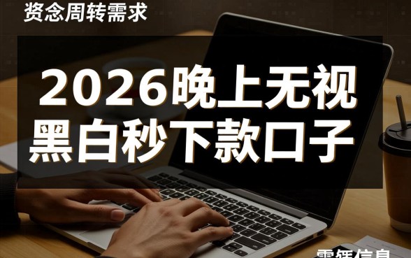 2026晚上无视黑白秒下款口子怎么申请