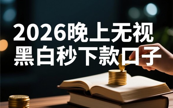 2026晚上无视黑白秒下款口子怎么申请