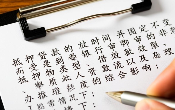 抵押贷款放款流程大概需要多久
