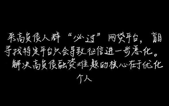 负债太高哪个网贷能过2026