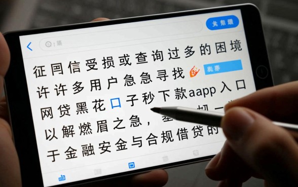 网贷黑花口子秒下款app入口