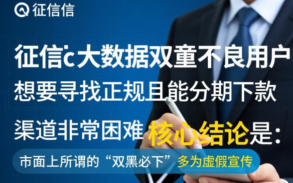 谁有双黑可以分期下款的口子呀