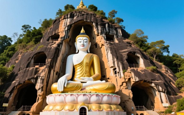 山上的佛像为什么下面有洞口子