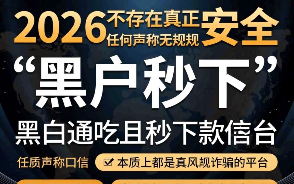 2026年黑户秒下的口子有吗