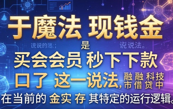 魔法现金是买会员秒下款的口子吗